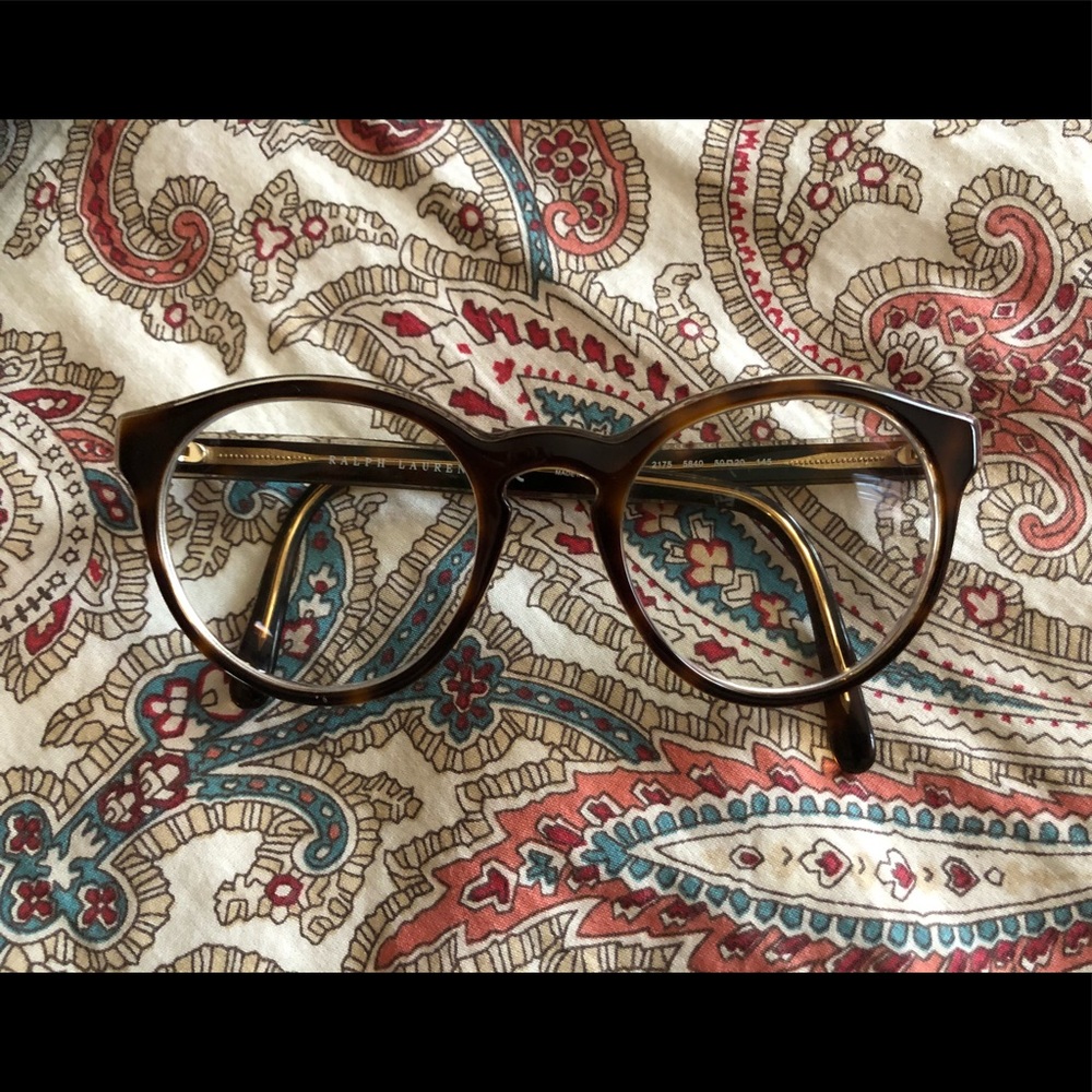 Polo tortoise shell eyeglasses frame